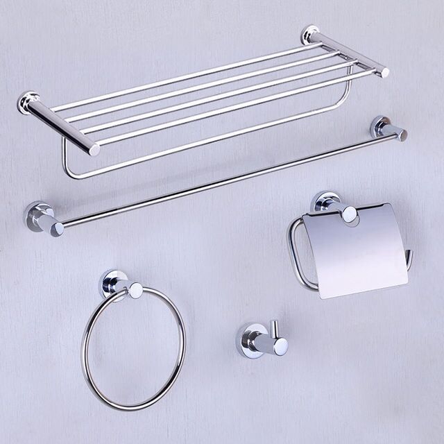 亞色浴室五金挂件套裝YS406N5C N3C挂衣鈎浴巾架毛巾環廁紙盒卷筒