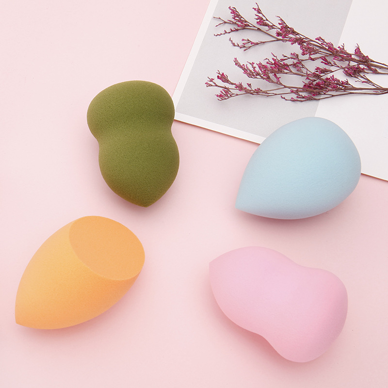 Calabaza en polvo soplo mojado y seco gota de agua oblicua corte belleza huevo hidrofílico sin látex esponja maquillaje huevo