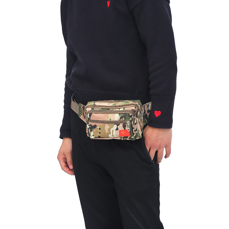 2019 New Outdoor Sports Camouflage Belt Men's And Women's Multi-Functional Large Capacity Wear-Resistant Wallet Nylon Cloth Cash Register Bag Specification drawing