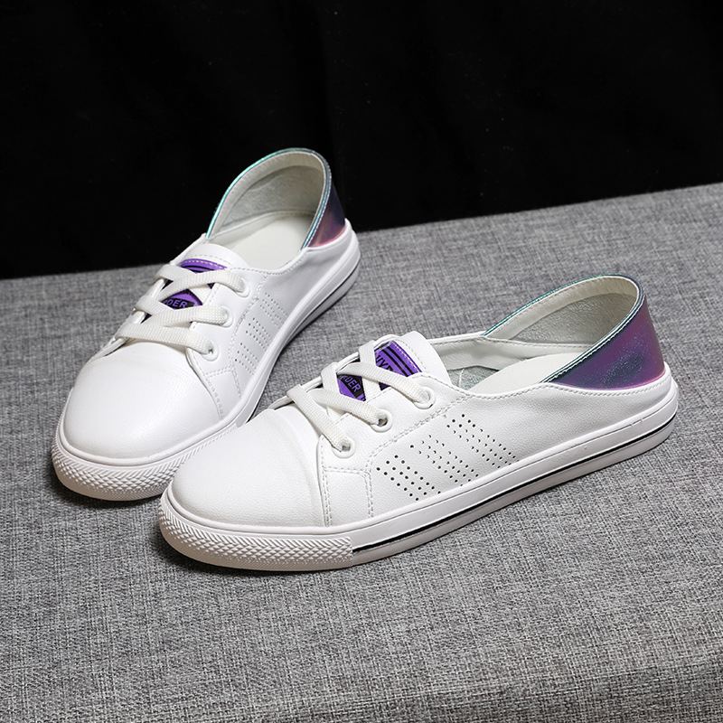 小白鞋女学生平底板鞋2019夏季新款女式韩版休闲跑步运动鞋女