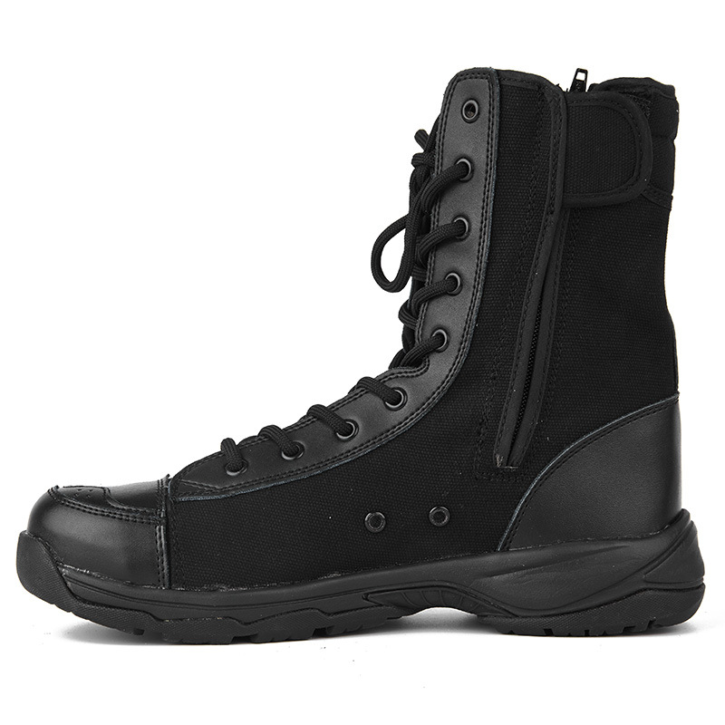 Canvas shoes mesh top light breathable combat boots men's summer tactical boots training boots_voghion.com