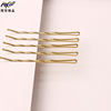 Golden hairgrip, hair accessory suitable for photo sessions, bangs, wavy hairpins