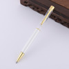 New creative flower pen into oil wafer bead pen fashion Japan and South Korea DIY small fresh dry flowers round bead pen