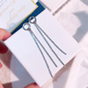 Silver needle with tassels, long earrings, pendant, Japanese and Korean, simple and elegant design, silver 925 sample