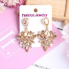 Fashionable crystal, earrings, dress, accessory