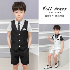 Summer New Children's Mens Performance Suit Set Child Vest Flower Child Dress Korean Version One-Time Shipping