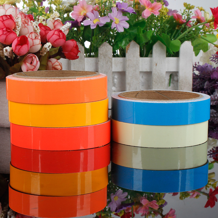 Cinta de advertencia luminosa resalte tira luminosa fluorescente acrílico pegatina Luminosa 1 m 3 M 5 M