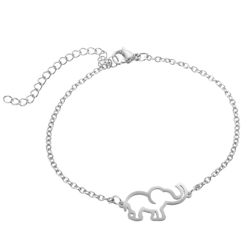 Stainless Steel Fashion Plating Elephant Bracelets display picture 3