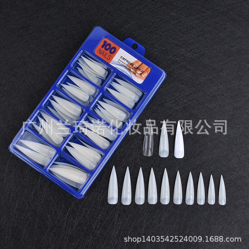 Foreign Trade Hot-selling Nail Pointed Salon Nail Fake Nail Art Nail Half-stick French Nail Nail