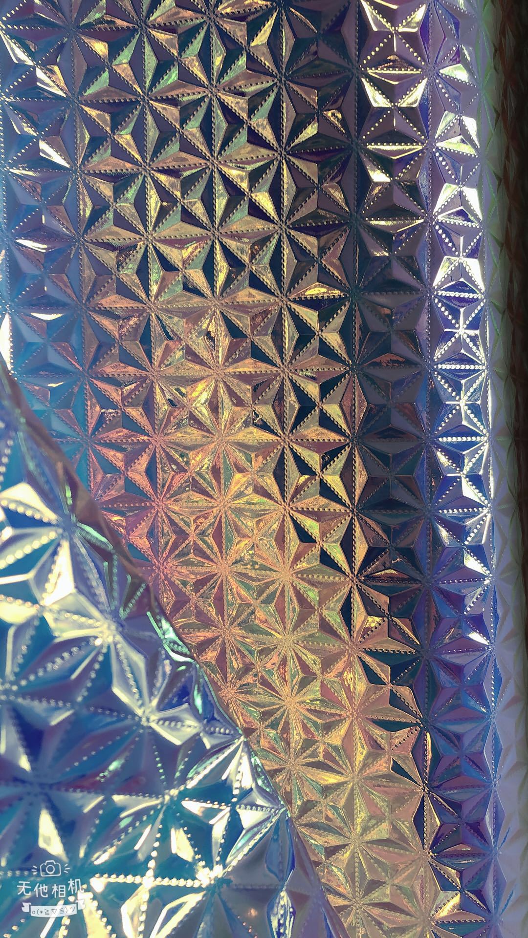 幻彩米字格PU TPU镭射革高光革方块 幻彩格子 钻石三角形现货