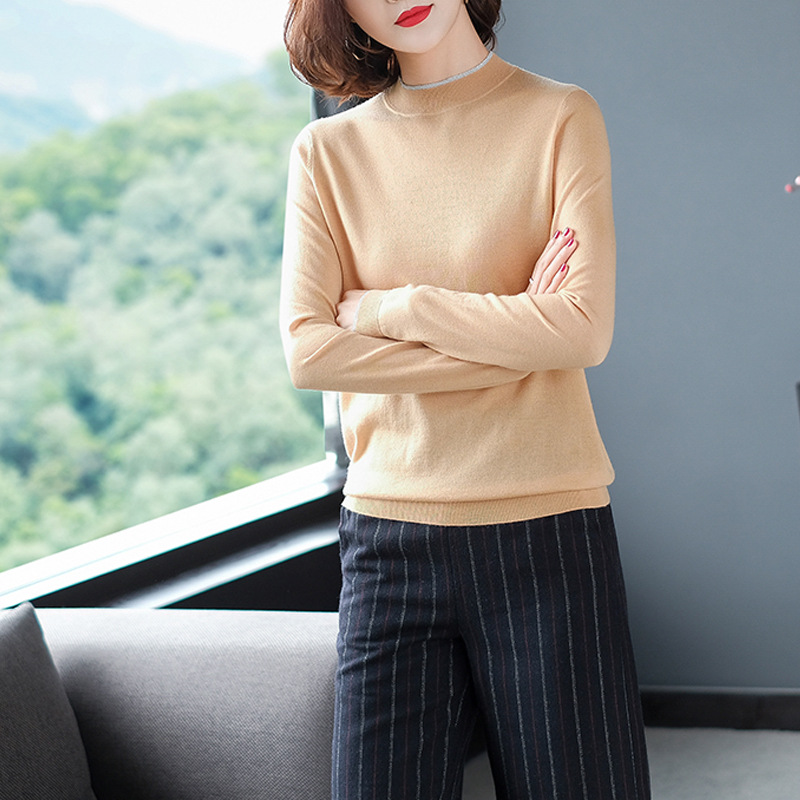 2019 Autumn and winter new pattern Half a Cardigan Internal lap sweater Women's wear Socket Sweater have cash less than that is registered in the accounts Base coat