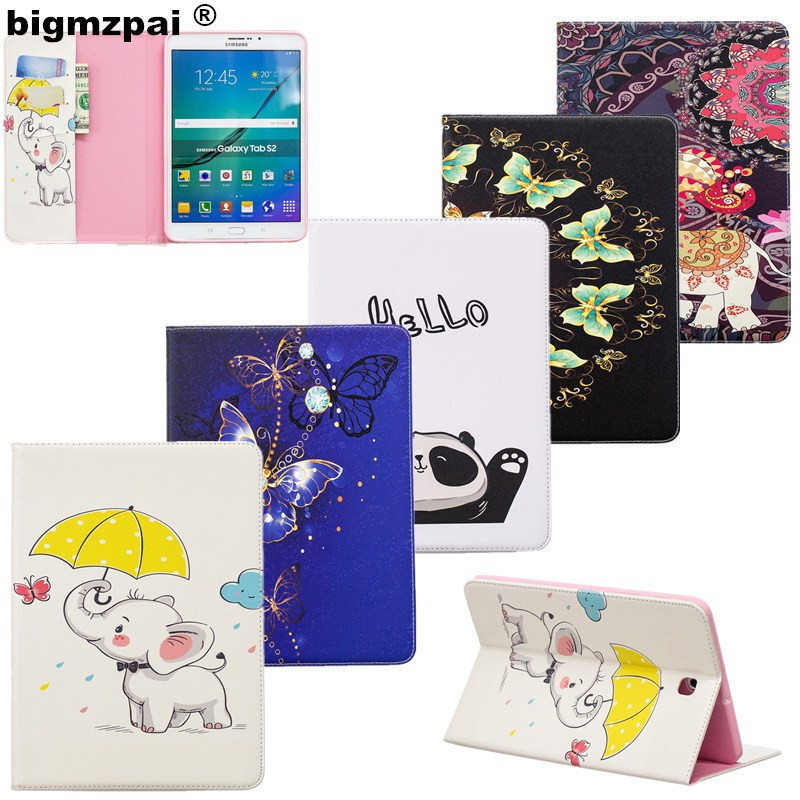 Applicable to Samsung Galaxy Tab S2 8.0 T715 protective case bracket painted animal cute