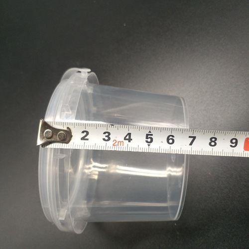Factory direct sales PP transparent sealed food small bucket plastic bucket 300ml milky white mini portable small round bucket