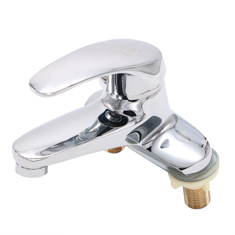 Copper two-joint basin hot and cold faucet household basin ceramic basin washbasin faucet factory wholesale
