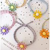 Hair accessory, cute hair rope, Korean style, flowered