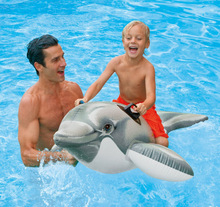 美国INTEX 58535 海豚坐骑 水上充气玩具 儿童充气动物坐骑