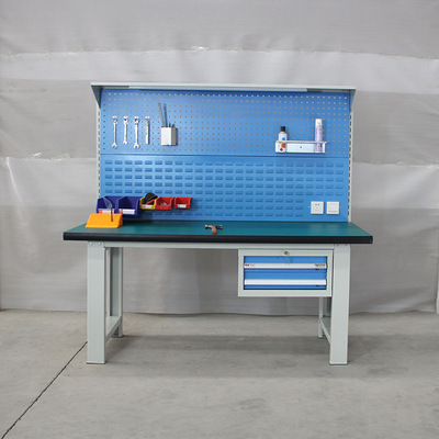 现货钳工工作台重型轻型双人防静电实验室操作桌挂板抽屉承重1吨