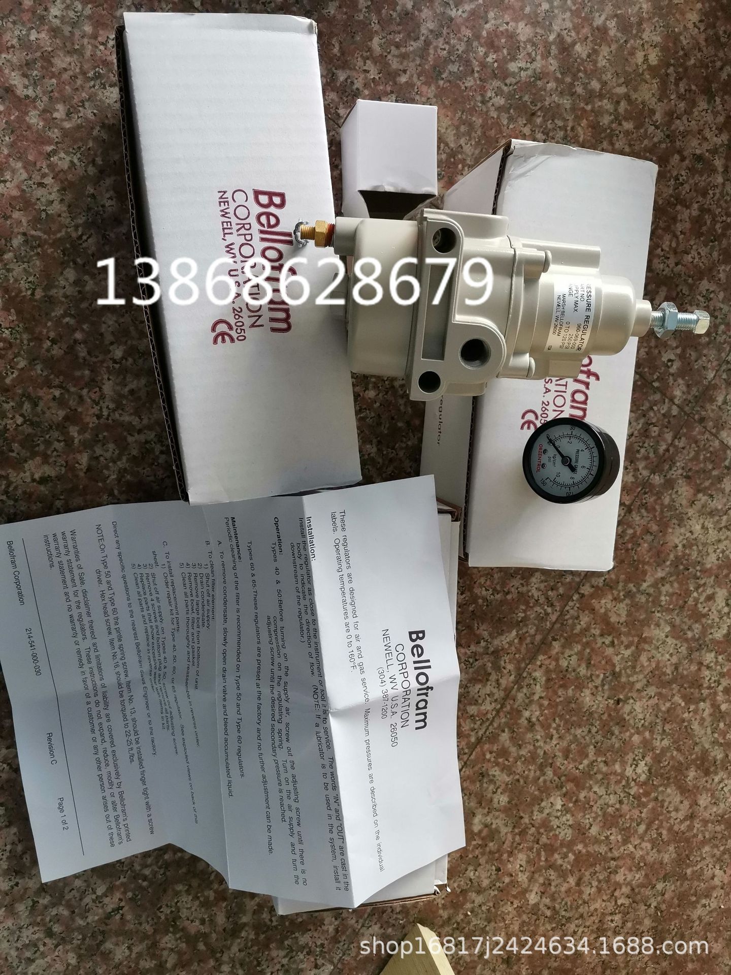 Bellofram空气过滤减压阀T50 960-069-008压力调节器960-069-000