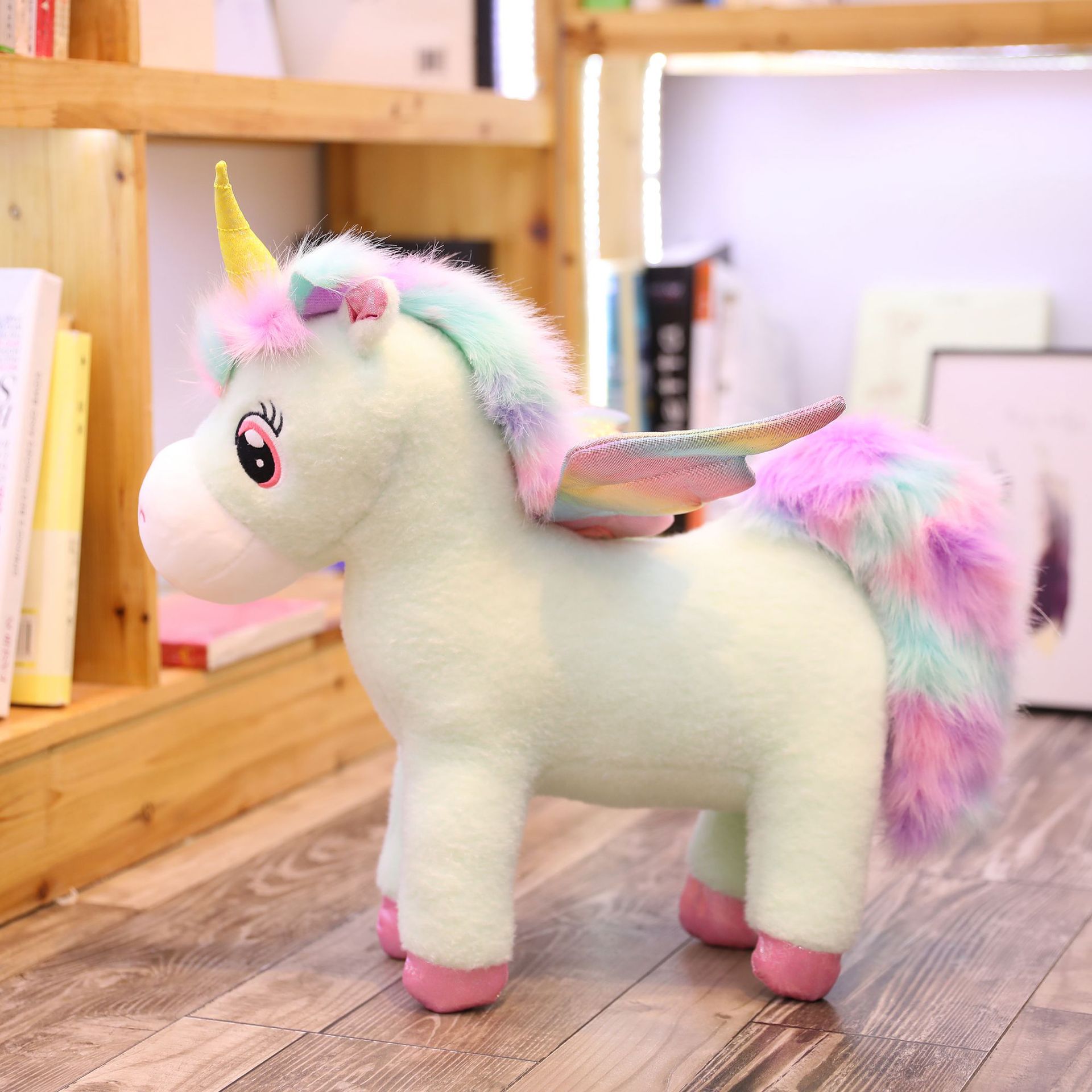 Nuevo fantasía unicornio muñeca regalo de cumpleaños muñeca al por mayor arco iris ángel unicornio juguetes de peluche