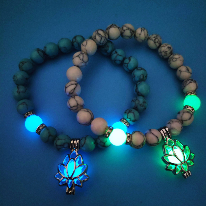3pcs yoga meditation Bracelets with turquoise beads and prayer beads Yoga energy glow lotus Sanskrit beaded bracelet for unisex