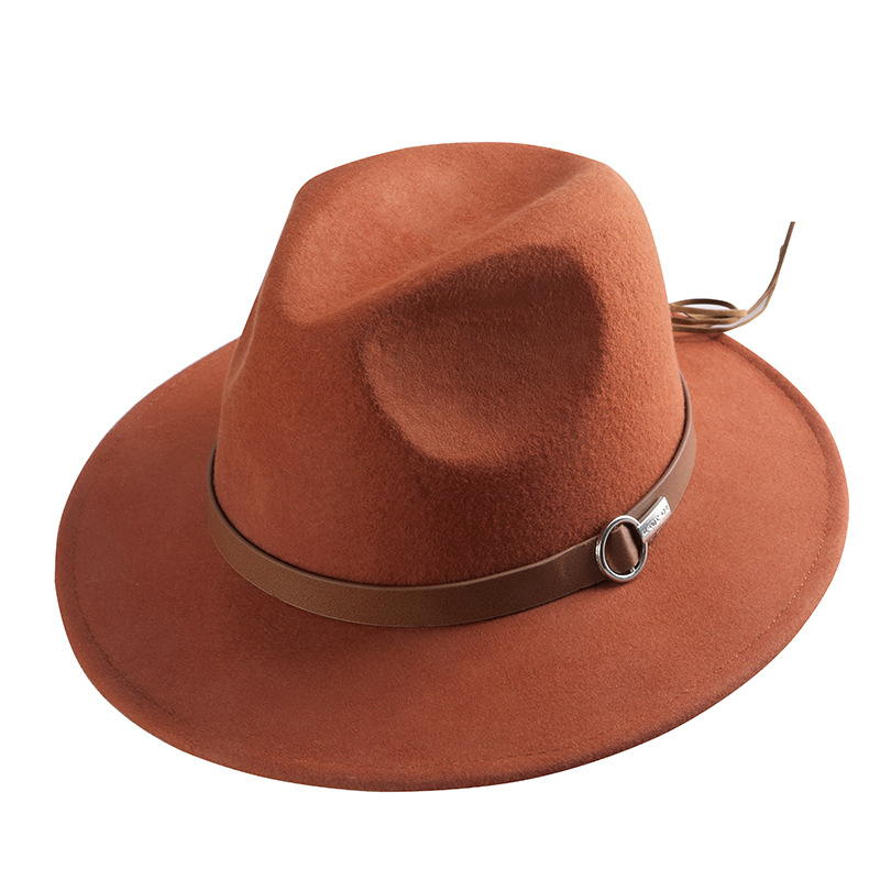 Sombrero Otoño e Invierno de lana estilo europeo y americano británico sombrero de copa 55-57cm multicolor opcional fábrica al por mayor image 12
