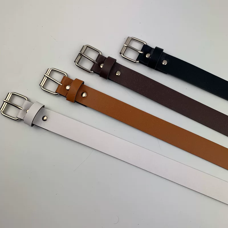 Пояс с пряжкой, универсальная искусственная кожа, 100×2.3 см, подходит для талии 70–90 см