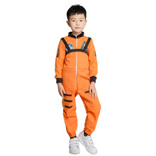 万圣节儿童服装航空衣服橙色太空服飞行员服饰警察制服演出服批发