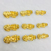 Small and small gold -plated cricket -plated color gold accessories loose bead semi -finished 貔貅 accessories pure bronze real heart 貔貅