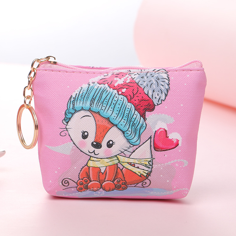 Kid's Animal Pu Leather Zipper Kids Wallets display picture 2