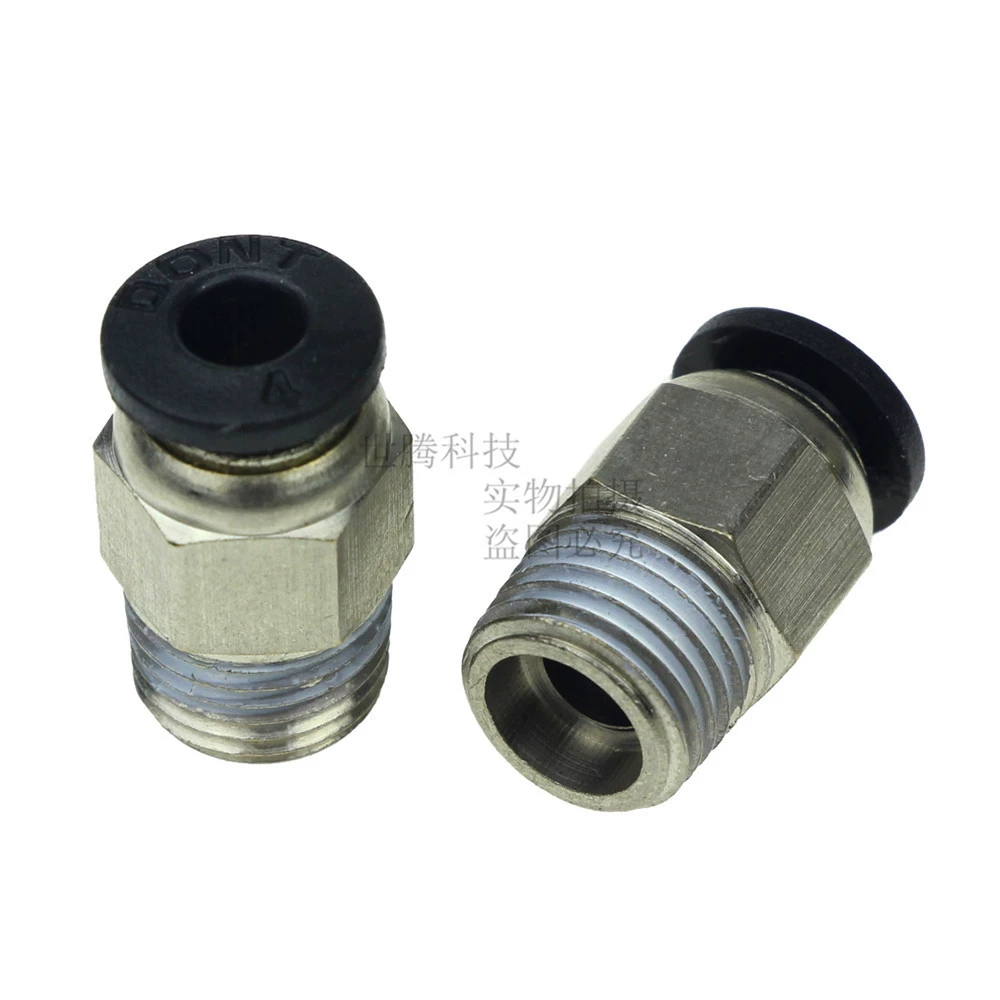 Быстроразъемный соединитель для воздушной трубы ПК PC4-01 сквозная резьба PC4-01 быстроразъемный соединитель из нержавеющей стали