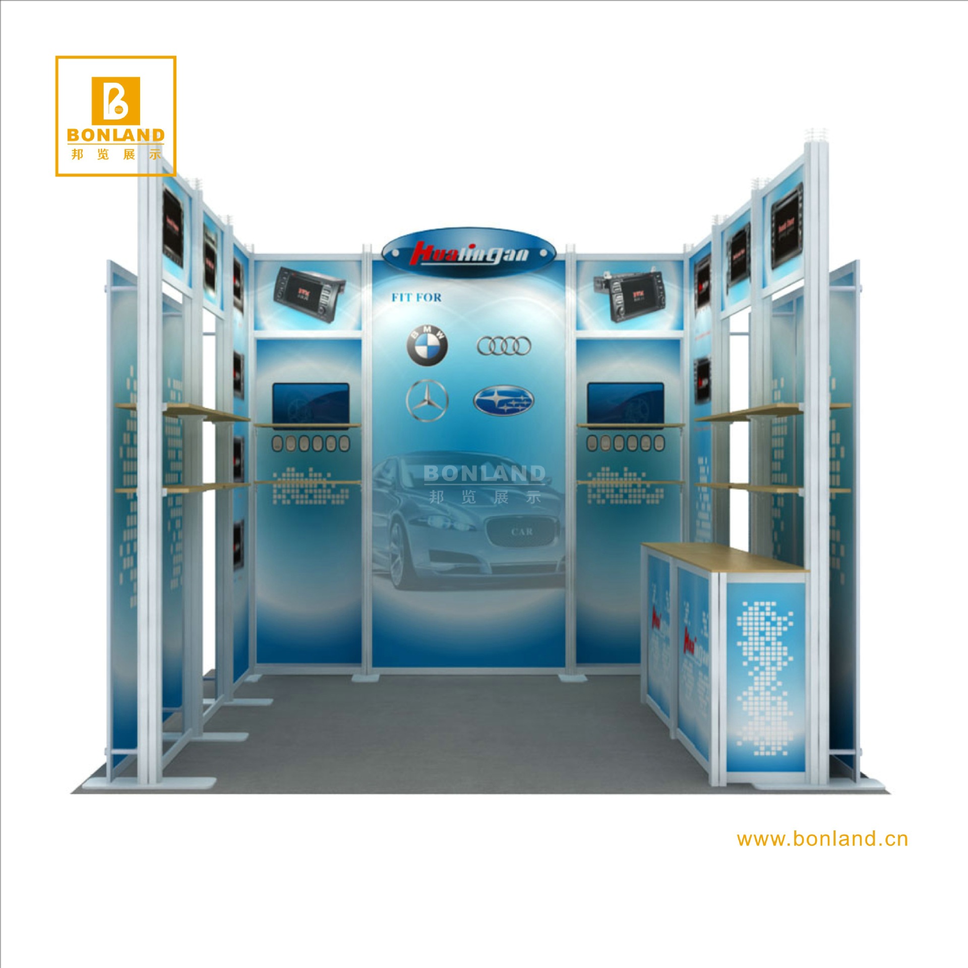 供应展览会展架 便携式铝合金背景墙展架  环保重复使用