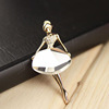 Accessory, small brooch, crystal, Korean style, wholesale