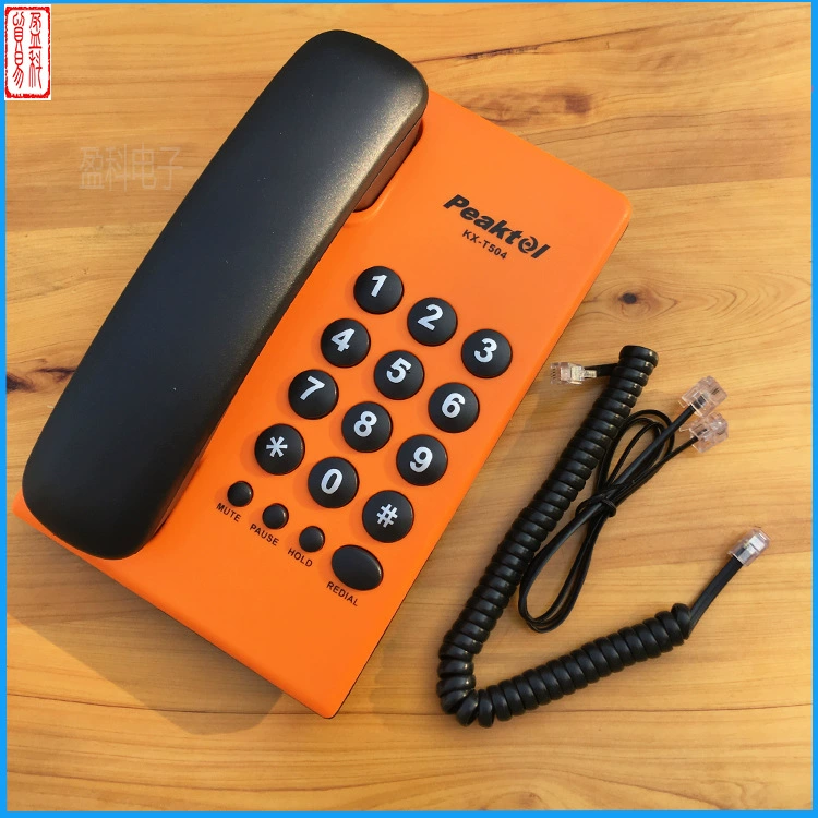 Поставка фабрики KXT-504 английская гостиница телефона цвета машины телефона внешней торговли оранжевая обычная