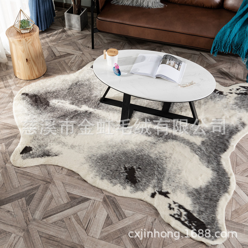 异形大小獾皮家用地毯地垫客厅餐厅卧室家居地毯毛绒地毯地垫