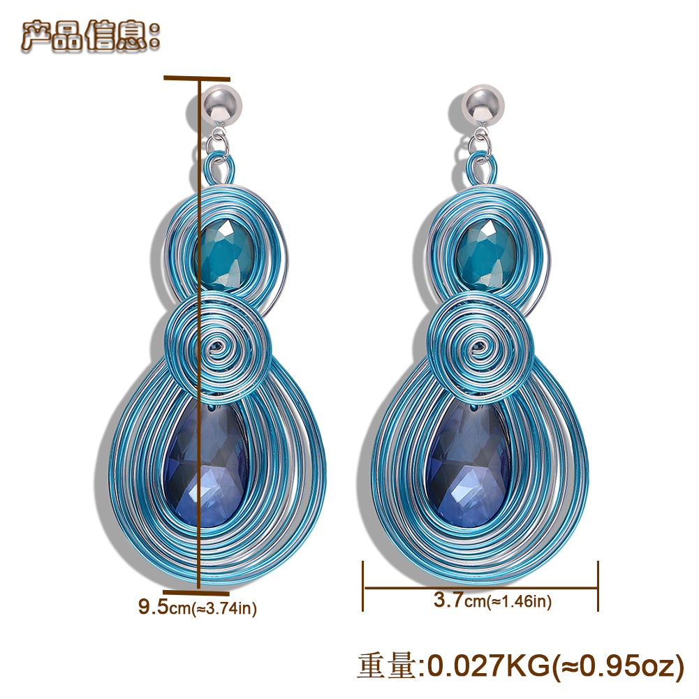 Colorful Alloy Earrings Korean New Candy-colored Earrings Fashion Earrings Accessories display picture 1