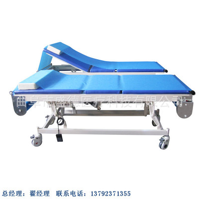 源头厂家月子医用婴儿床带刹车不锈钢台车409电动超声检查床