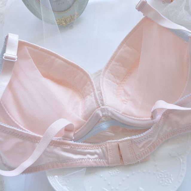 Soft Cute Lolita Push Up Bra and Panty Set Japanese Kawaii White Sweet  Wireless Underwear Plus Size Cup 32 34 36 38 A B C D bh - AliExpress