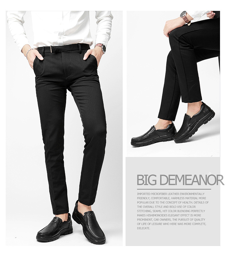 Wide Feet Round Head Shallow Mouth Large Size Foot Cover Men's Shoes Men's Outdoor Casual Leather Shoes Rubber Non-slip Sole_voghion.com