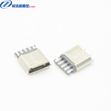 USB母座连接器 Micro焊线式b 护套 5PIN