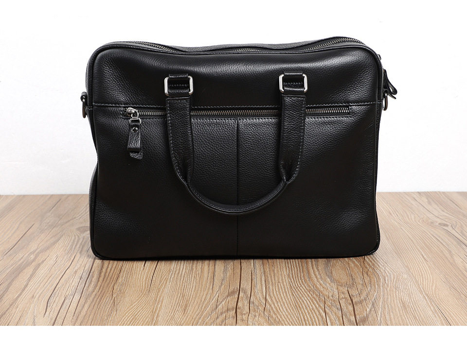 Túi xách tay nam da bò lớp đầu 28×38×8 cm kiêm túi đeo chéo, đựng laptop 13 inch — Màu cà phê, Màu xanh lam, Màu đen chi tiết 14