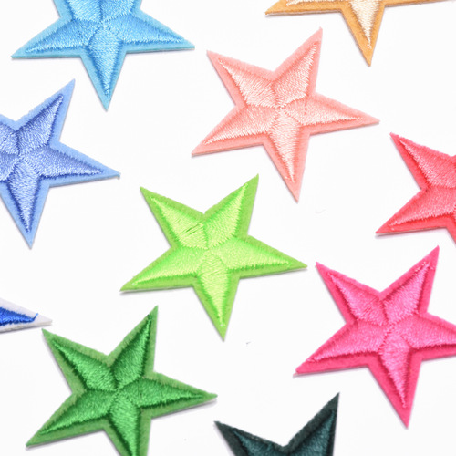 Factory direct selling five-pointed star fashion badge jeans sub-decoration repair subsidy can be ironed trend badge