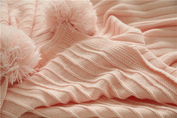 Lehká luxusní severská jednoduchá celobavlněná černá keprová deka do hotelové ložnice, vlněná deka, povlečení_voghion.com