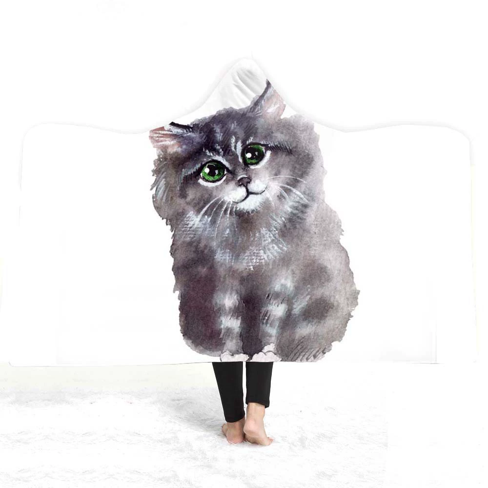 2 дня Волосы волшебный плащ с капюшоном накидка одеяло взрослые дети в шляпе двойная плюшевая собака трансграничная Amazon