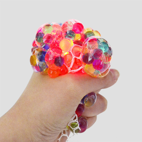 Cross-border sourcing: Creative, unique, and novelty stress-relief grape-shaped hand-pinched fidget balls—6.0-inch glowing colorful bead balls—factory direct sales