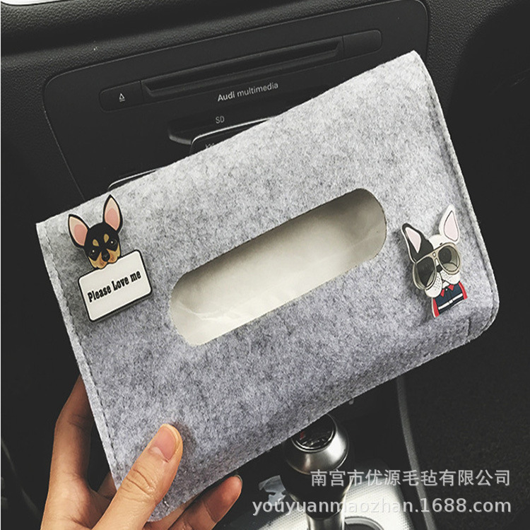 创意毛毡抽纸盒羊毛毡抽取式纸巾盒 餐巾纸盒 制做各种款式纸巾盒