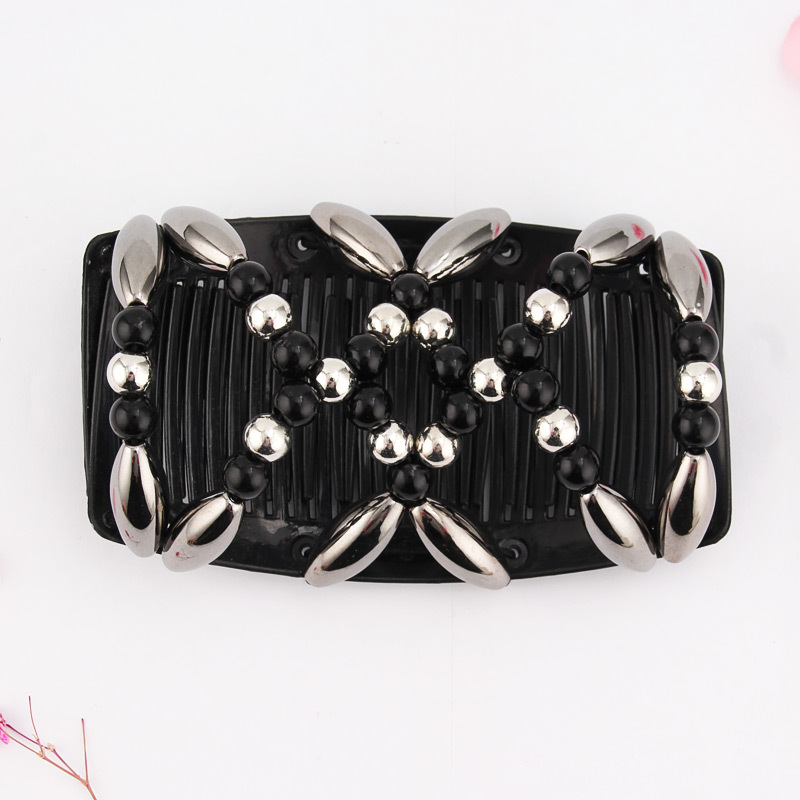 Fashion Flower Arylic Handmade Inlay Artificial Gemstones Insert Comb 1 Piece display picture 5