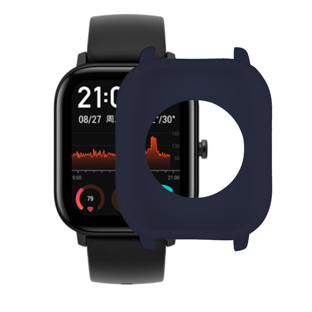 Suitable for Huami Amazfit GTS silicone protective case, solid color anti-drop and scratch-resistant soft rubber protective cover, soft undefined