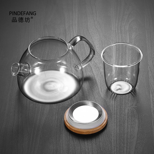Glass teapot water pot brewing teapot tea cooking filter tea set flower tea pot household glass pot wholesale