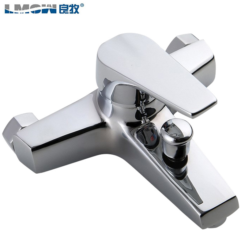 LMCW/liangmu copper body Bath bathroom wall-mounted concealed shower hot and cold bathtub faucet S-6101