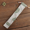 Chopsticks, Japanese storage bag, handheld cloth bag, tableware, straw, cotton and linen, drawstring